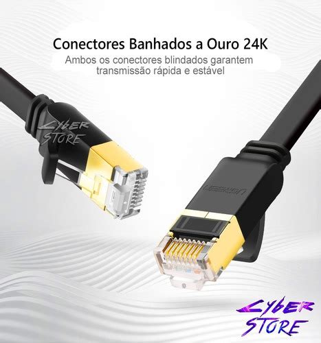 Cabo Ugreen Rede Lan Ethernet Deluxe Cat Gigabit Flat M Frete Gr Tis