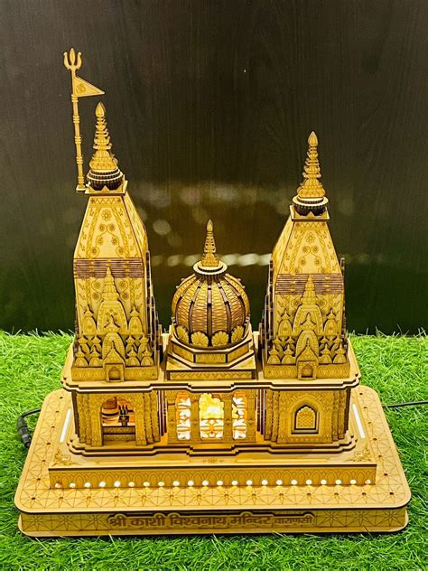 Mdf 3d Model Of Kashi Vishwanath Temple With Lighting Etsy Israel