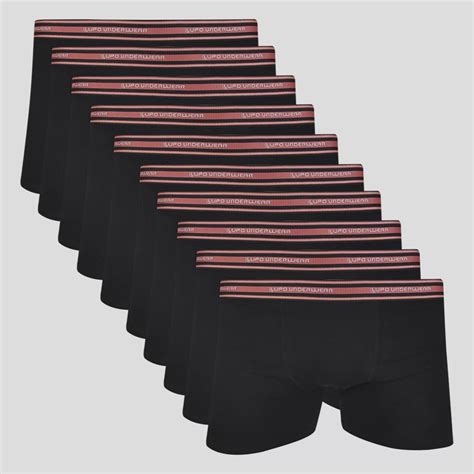 Cueca Lupo Boxer Preta Kit Un Adulto No Shoptime