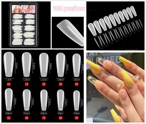 Pcs A Box Frech Fake Nails Curve Clear Nails Tips Press On Nails