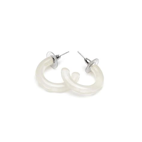 Coconut Fakelite Hoop Earrings By Splendette