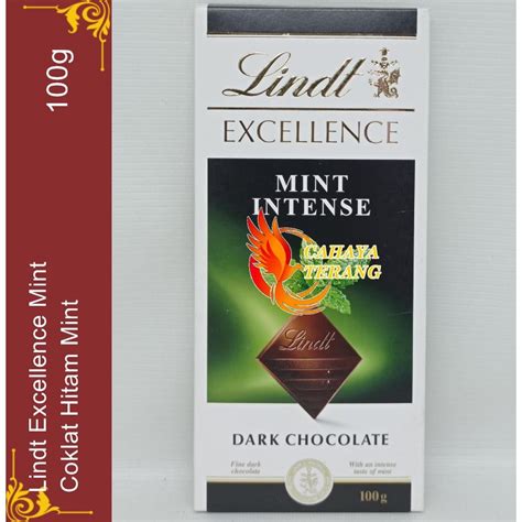 Jual Lindt Excellence Mint Intense Dark Chocolate 100g 100 Gr Shopee