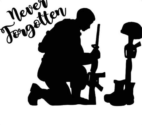 Fallen Soldier Vinyl Decal Memorial War Military Car Sticker Etsy