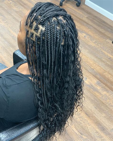 Boho Knotless Box Braids Knotless Braids Burgundy Box Braids Box The