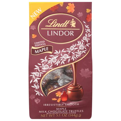 Save On Lindt Lindor Milk Chocolate Truffles Maple Limited Edition