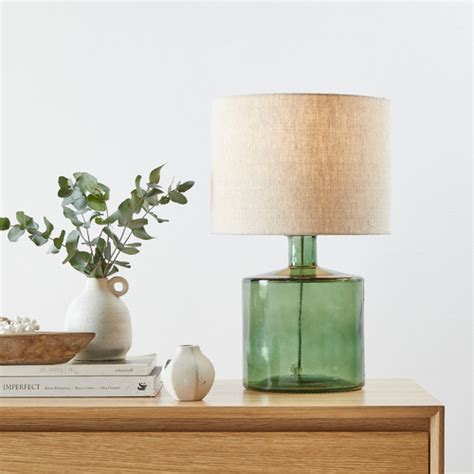 Green Hamilton Glass Table Lamp Temple And Webster Bedroom Lamps