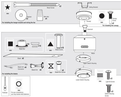 Hunter 51817 Gilrock No Light 52 Inch Ceiling Fan Instruction Manual