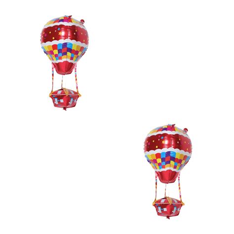 Masteelf 8 Pcs Aluminum Foil Hot Air Balloon Shaped Inflatable Balloons Theme Party Supplies For