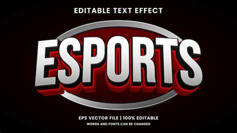 Efecto De Texto Editable En D Para Juegos De Esport Vector Premium