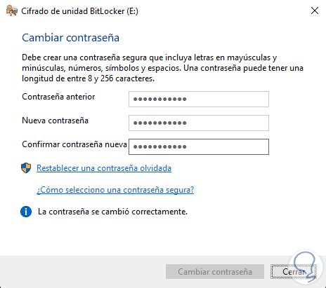 Cambiar contraseña Bitlocker Windows 10 Solvetic