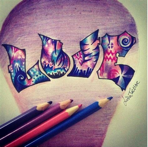 Cool Love graffiti drawing | Graffiti drawing, Graffiti art, Marker art