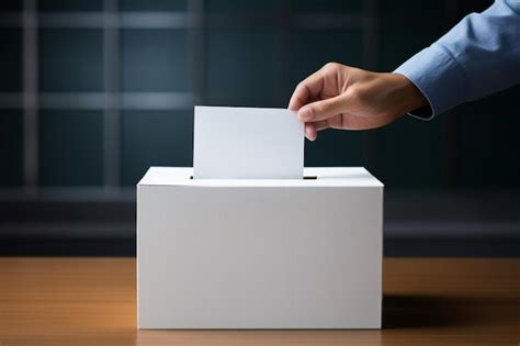 Premium Ai Image Voting Concept Ballot Box With Hand Putting Voting