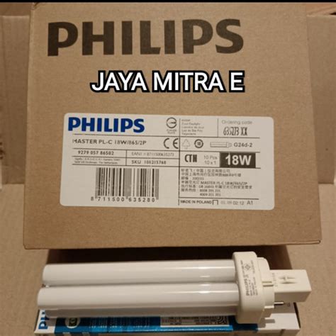 Jual Lampu PLC 18Watt PHILIPS MASTER PL C 18W 2P 827 830 840 865 2 PIN