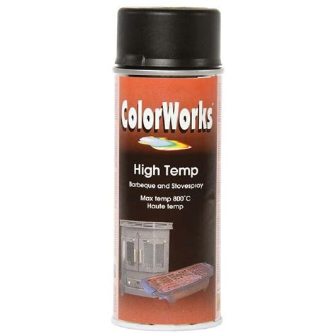 Peinture Haute Temperature Noire 400ml Colorworks Noir 880767