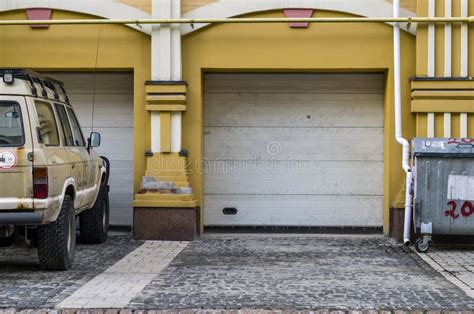 Car Is Parked Near House Stock Image Image Of Paving 96776303