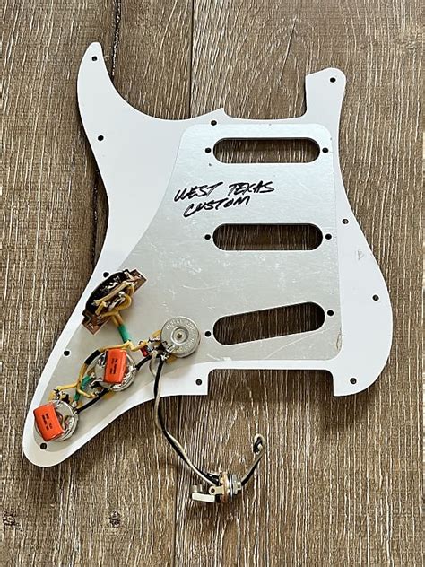 Custom Made Srv Stratocaster Wiring Assembly And Pickguard Reverb