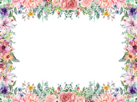 Marco Decorativo De Flores Png