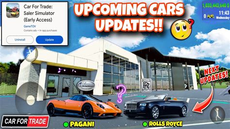 Upcoming Cars Updates Car For Trade Saler Simulator Next Updates