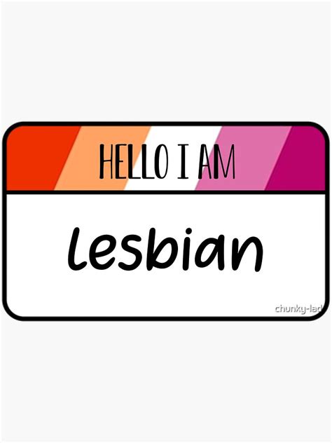 Hello I Am Lesbian Lgbt Sticker Sticker For Sale By Chunky Lad Redbubble