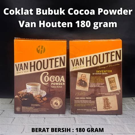 Jual Coklat Bubuk Cocoa Powder Van Houten 180 Gram Shopee Indonesia