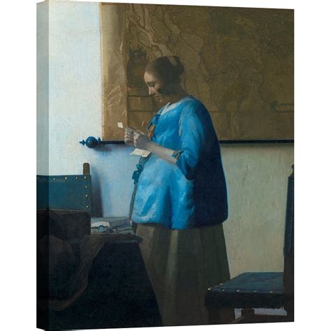 Wall Art Print Canvas And Poster Jan Vermeer Woman Reading A Letter