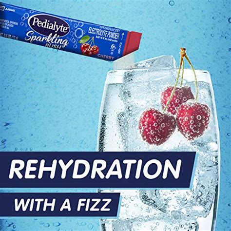 Pedialyte Sparkling Rush Electrolyte Powder, Cherry, Sparkling ...