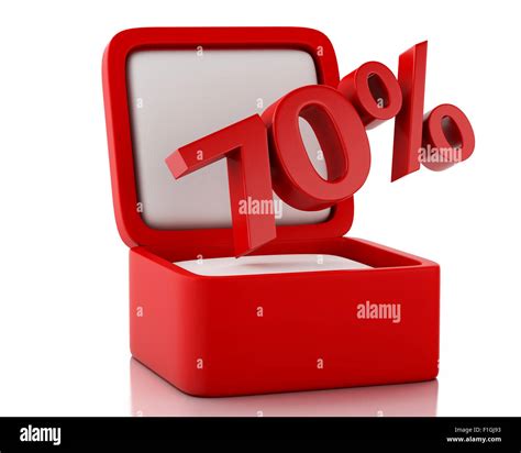 D Renderer Image Gift Box With Percent Discount Sale Concept