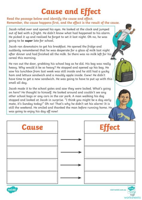 Cause And Effect Worksheet Interactive Worksheet Topworksheets