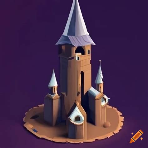 Isometric View Of A Wizard S Tower On Craiyon