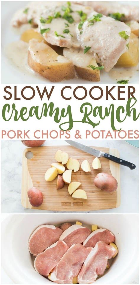 Slow Cooker Creamy Ranch Pork Chops And Potatoes Are The Perfect Side