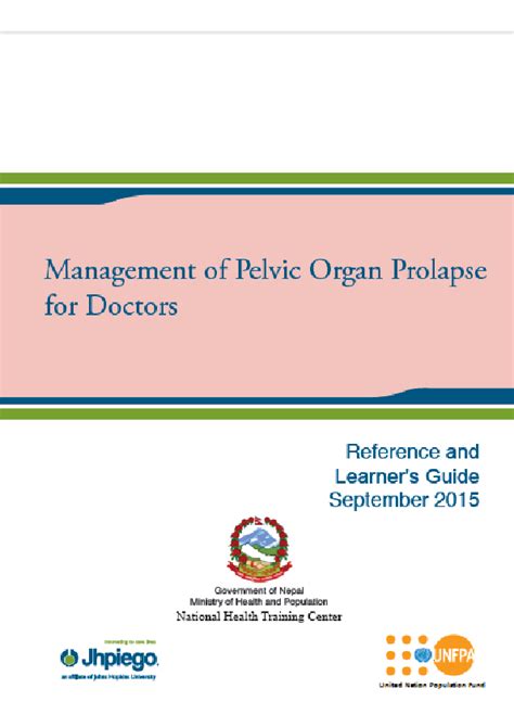 Pdf Management Of Pelvic Organ Prolapse Faisal Ahmed