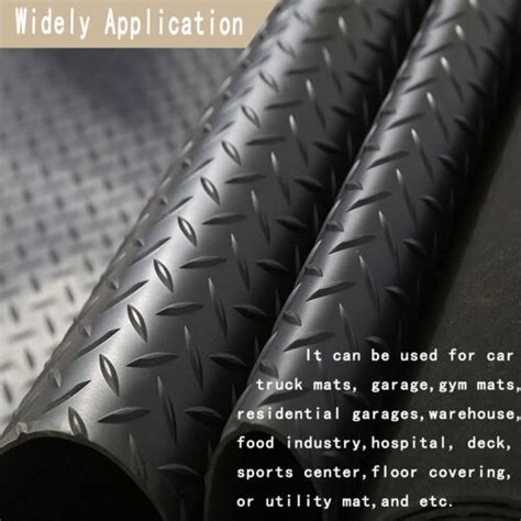 Mm Rubber Flooring Matting Heavy Duty Mat Anti Slip Garage Checker M