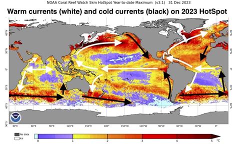 2023 Record marine heat waves: coral reef bleaching HotSpot maps reveal global sea surface ...