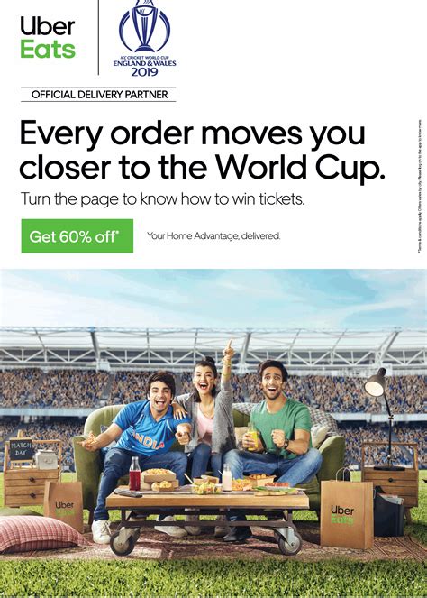 Uber Eats Official Delivery Partner Icc World Cup Ad Advert Gallery