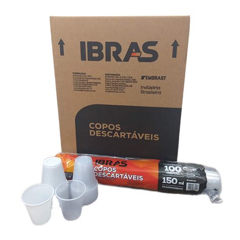 Copo Descartável Branco 150 ml Ibras Caixa 2500 unidades