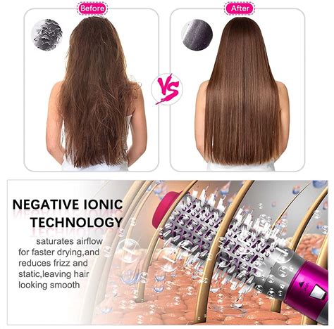 5 In 1 Electric Hair Dryer Brush Negative Ionic Hair Styler With Detachable Brush Heads Blow