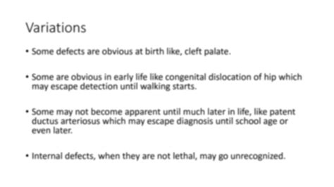 Solution Congenital Malformation Studypool