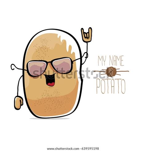 Vector Funny Cartoon Cute Brown Potato Stock Vector Royalty Free