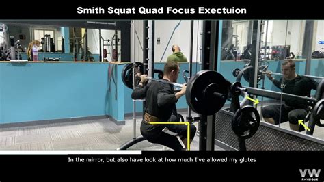 Smith Squat Quad Focused Execution Youtube