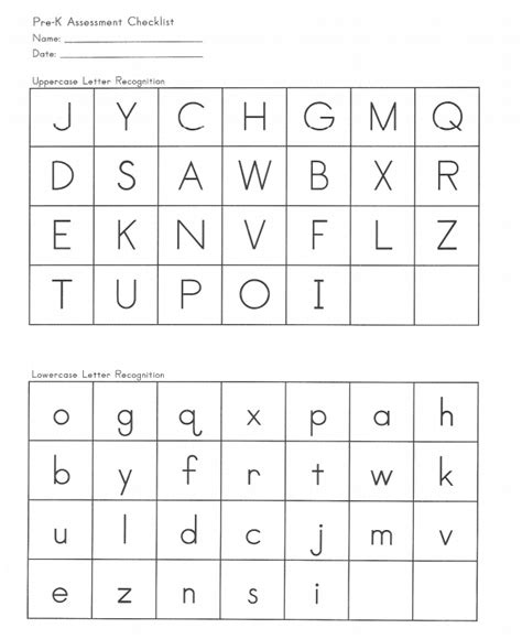 Alphabet Assessment Checklist For Beginner Learners Phonics Pinterest Kindergarten