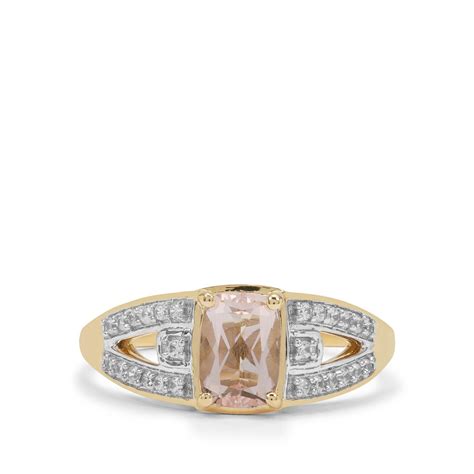 Idar Pink Morganite White Zircon K Gold Ring Atgw Cts Gemporia