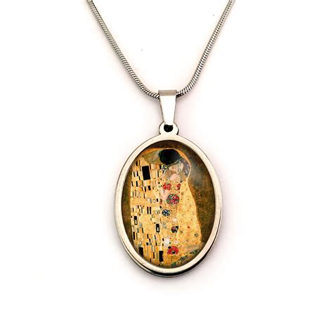 Collier Fantaisie Klimt Le Baiser BIJOUX ByKloe