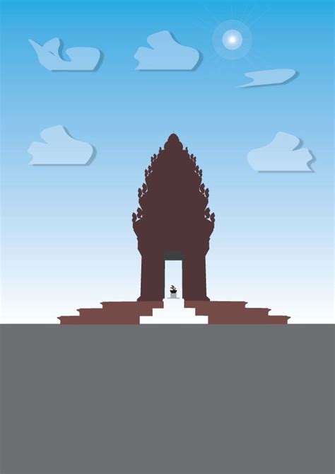 Independence Monument (Cambodia) | draw in adobe illustrator - 88me