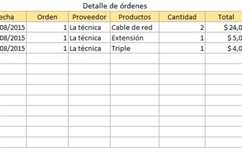 Plantilla Excel Orden De Compra Descarga Gratis