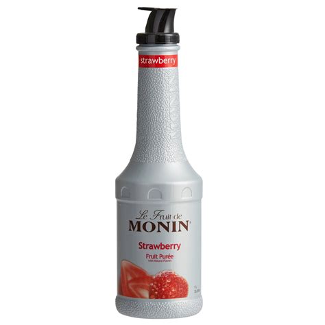 Monin Strawberry Fruit Puree 1 L Bulk Mart