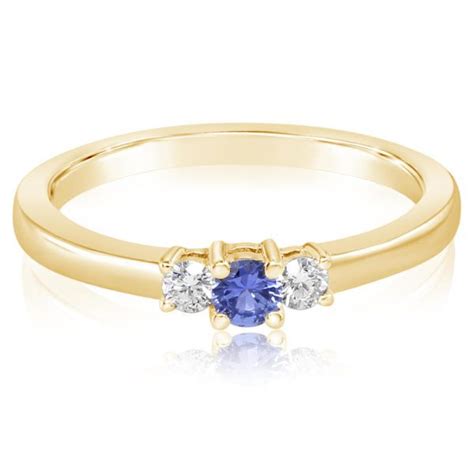 14K Yellow Gold Yogo Sapphire Diamond Ring Keinhenz Jewelers