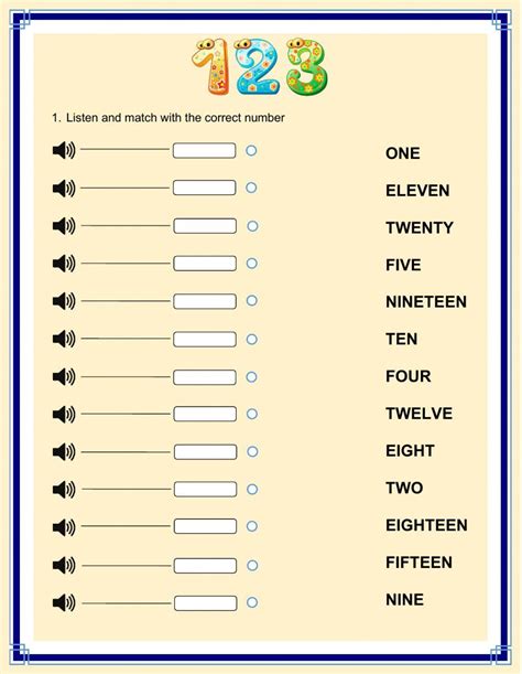 Numbers Online Exercise For Grade 1º Live Worksheets