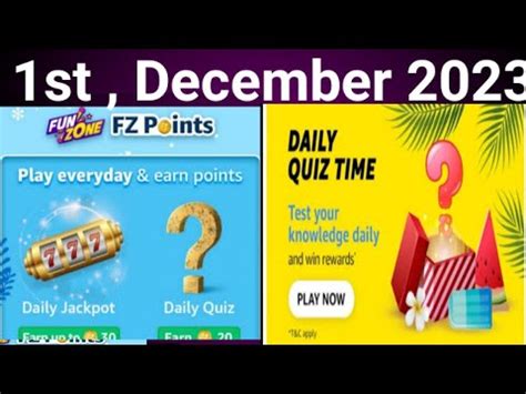 Amazon Fz Points Quiz Answer Today Amazon Quiz Answers Today Youtube