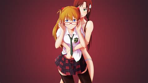 Wallpaper Gadis Anime Neon Genesis Evangelion Asuka Langley Soryu