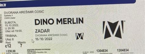 Dino Merlin Koncert Ulaznice Karte Zadar